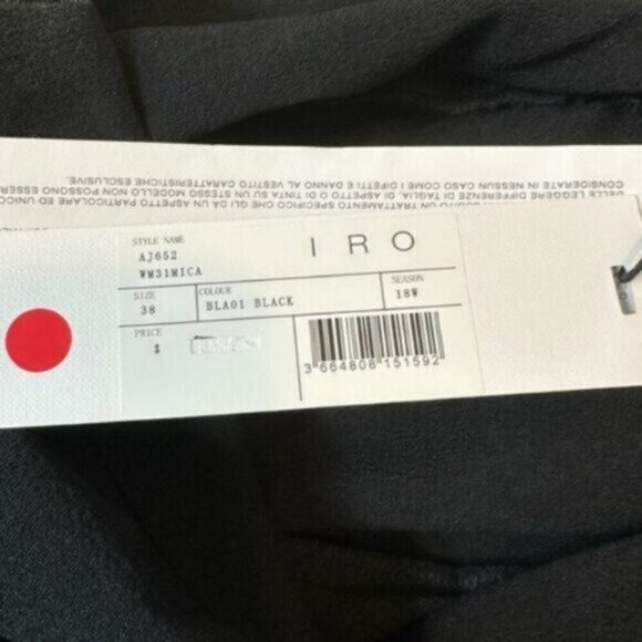NWT I.R.O. | Mica Black Ruffle Layerd Mini Skirt Size Medium - Picture 11 of 12